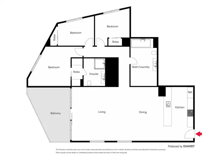 Floorplan of Homely apartment listing, 18/88 Southbank Boulevard, Southbank VIC 3006
