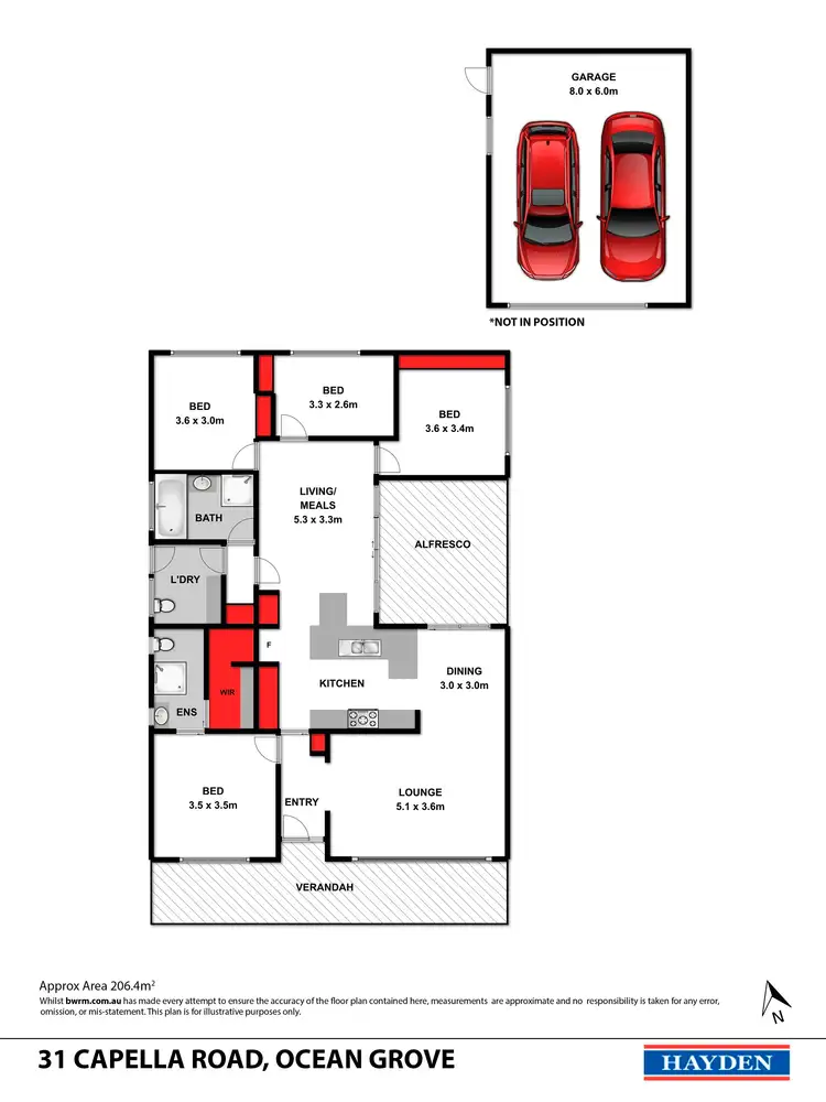 Floorplan of Homely house listing, 31 Capella Road, Ocean Grove VIC 3226