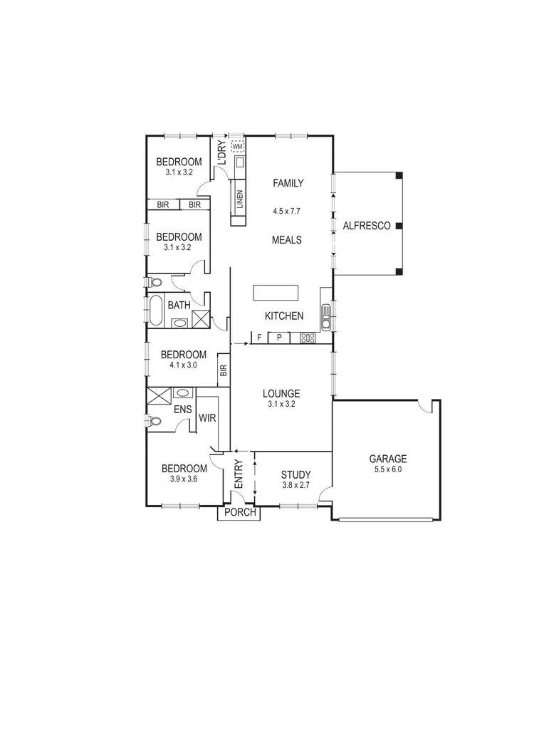 Floorplan of Homely house listing, 21 Markham Drive, Ocean Grove VIC 3226
