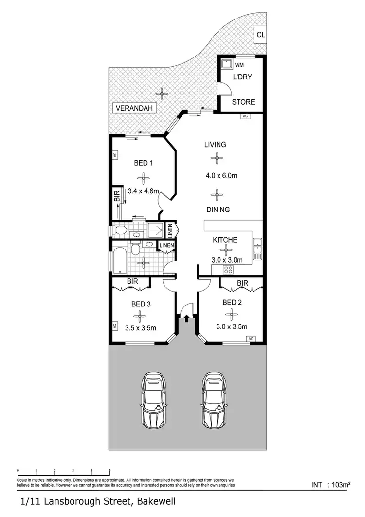 Floorplan of Homely unit listing, 1/11 Landsborough Terrace, Bakewell NT 832