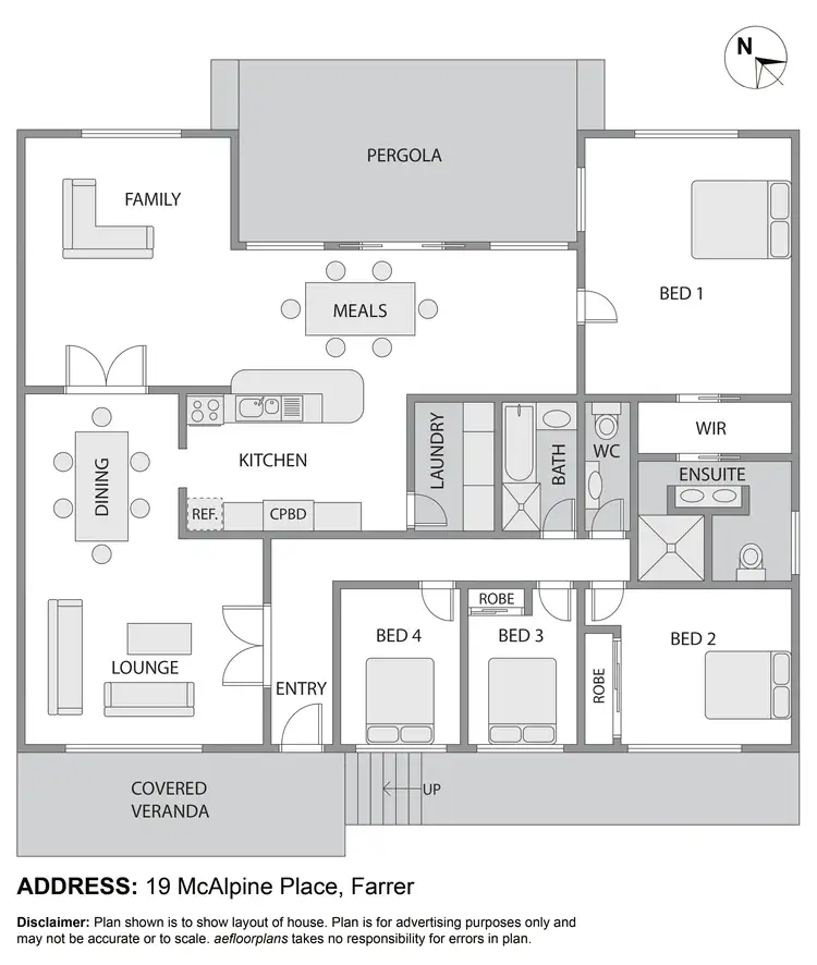 Floorplan of Homely house listing, 19 McAlpine Place, Farrer ACT 2607