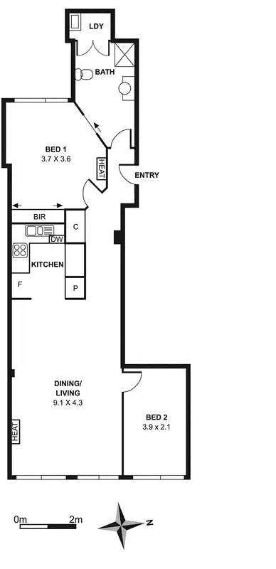 Floorplan of Homely apartment listing, 52/18 Queen Street, Melbourne VIC 3000