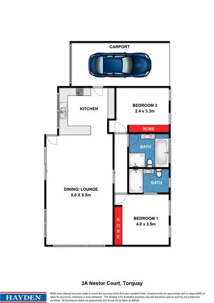 Floorplan of Homely house listing, 3A Nestor Court, Torquay VIC 3228