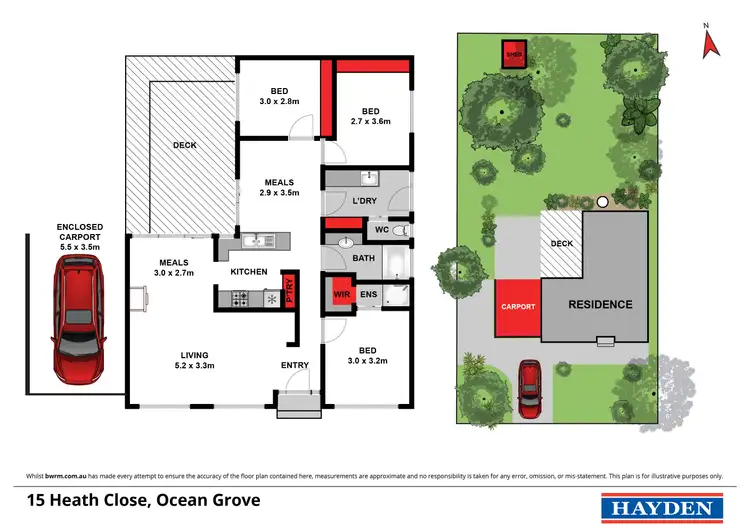 Floorplan of Homely house listing, 15 Heath Close, Ocean Grove VIC 3226