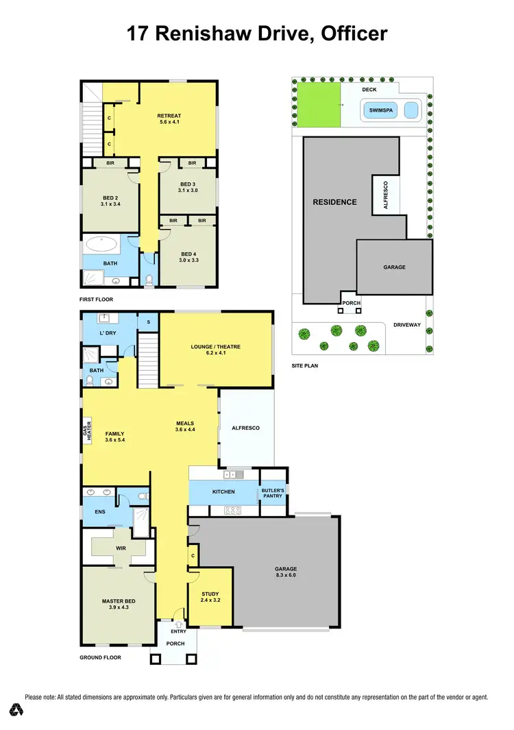 Floorplan of Homely house listing, 17 Renishaw Drive, Officer VIC 3809