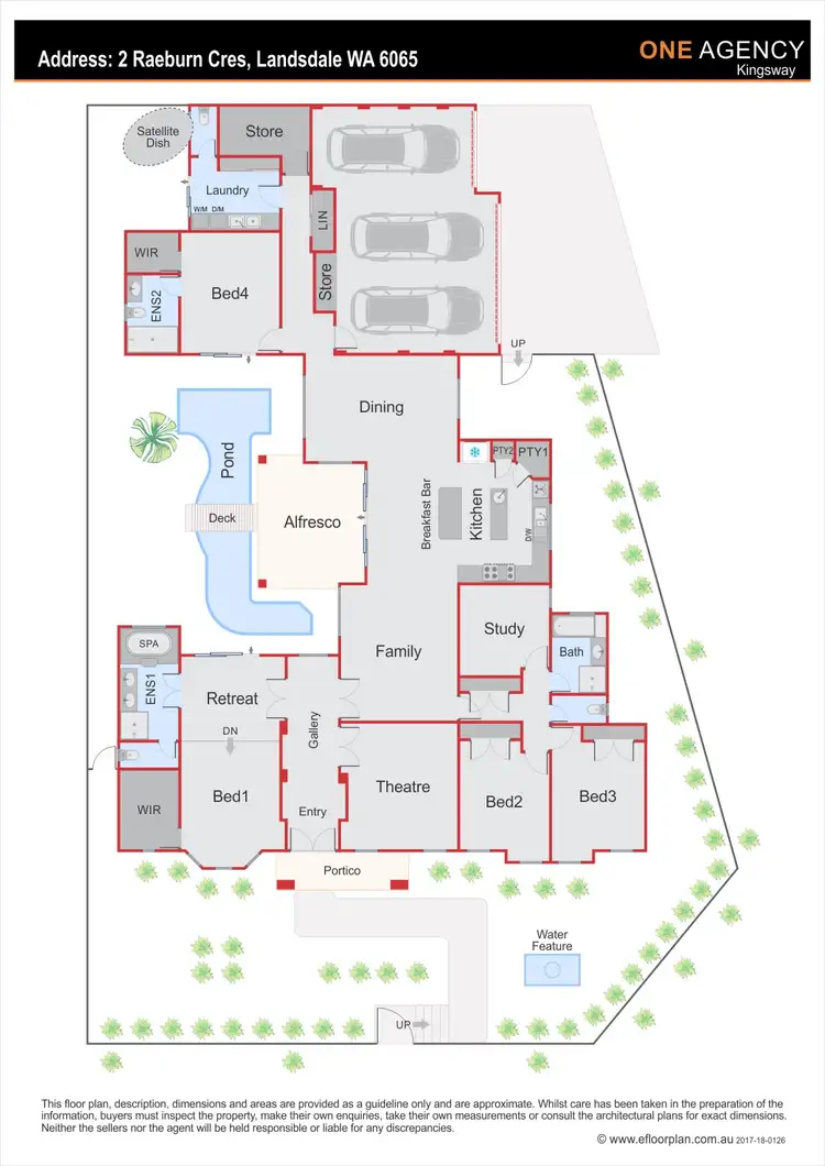 Floorplan of Homely house listing, 2 Raeburn Crescent, Landsdale WA 6065