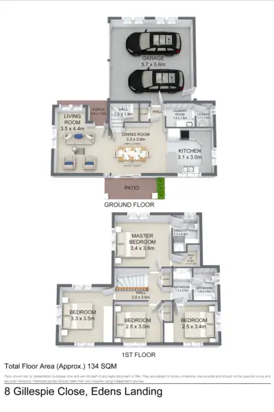 Floorplan of Homely house listing, 8 Gillespie Close, Edens Landing QLD 4207
