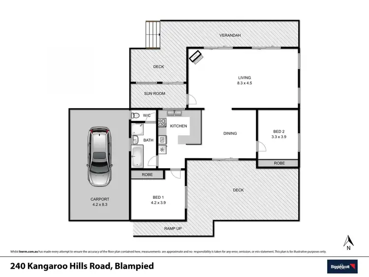 Floorplan of Homely house listing, 240 Kangaroo Hills Road, Blampied VIC 3364
