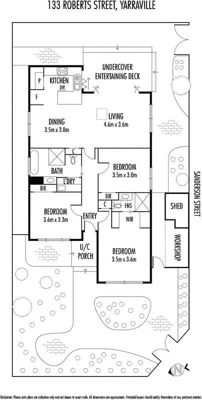 Floorplan of Homely house listing, 133 Roberts Street, Yarraville VIC 3013