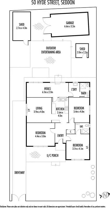 Floorplan of Homely house listing, 50 Hyde Street, Seddon VIC 3011