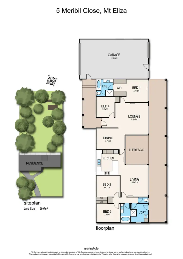 Floorplan of Homely house listing, 5 Meribil Close, Mount Eliza VIC 3930