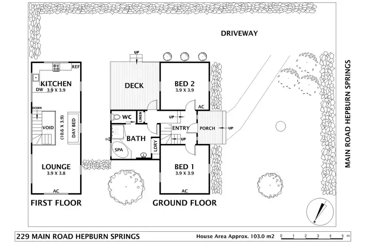 Floorplan of Homely house listing, 229 Main Road, Hepburn Springs VIC 3461