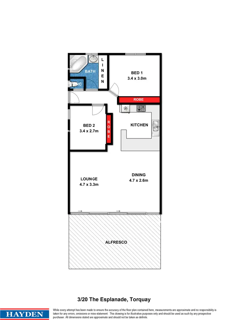 Floorplan of Homely apartment listing, 3/20 The Esplanade, Torquay VIC 3228
