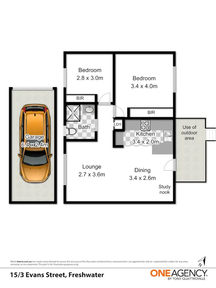 Floorplan of Homely unit listing, 15/3 Evans Street, Freshwater NSW 2096