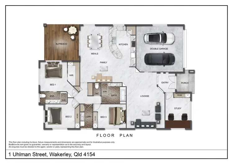 Floorplan of Homely house listing, 1 Uhlman Street, Wakerley QLD 4154
