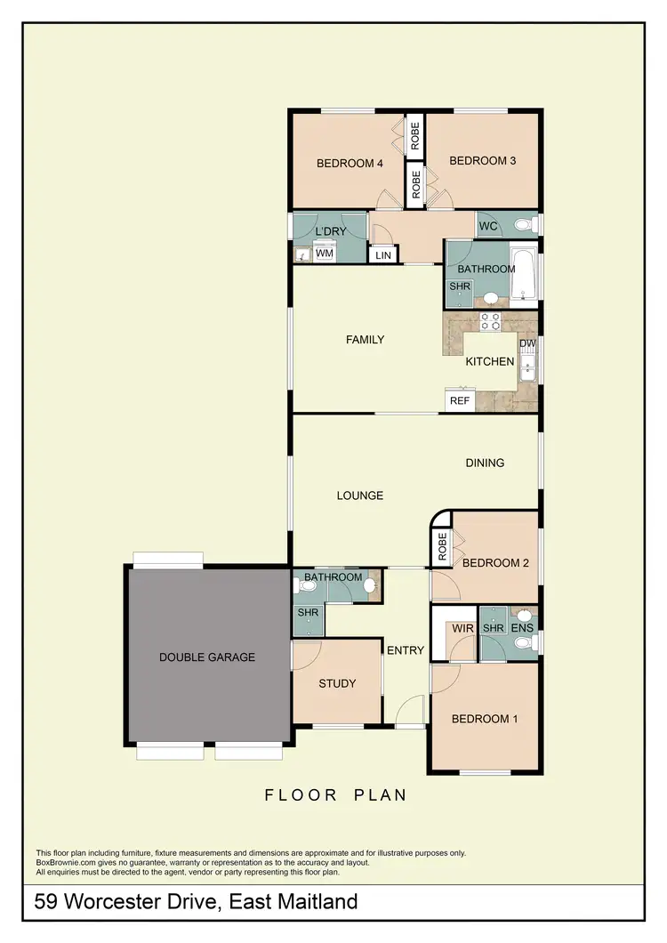 Floorplan of Homely house listing, 59 Worcester Drive, East Maitland NSW 2323