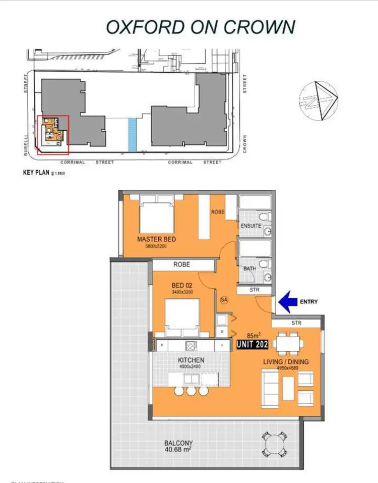 Floorplan of Homely apartment listing, 702/30 Burelli Street, Wollongong NSW 2500