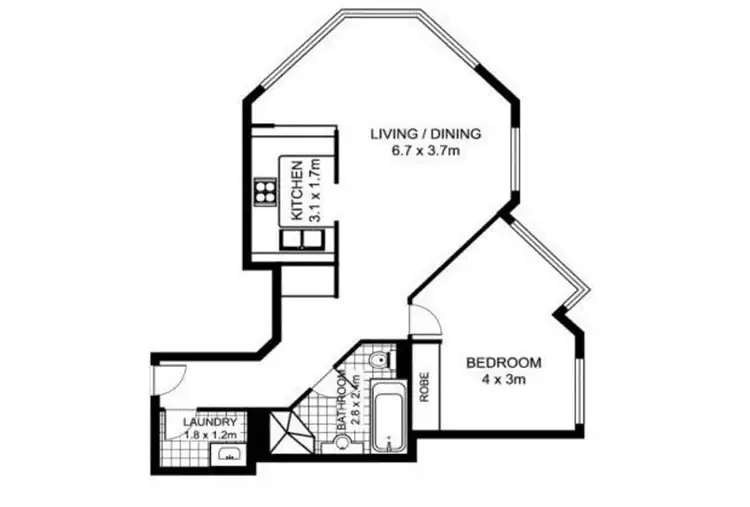 Floorplan of Homely apartment listing, 1908/98 Gloucester Street, The Rocks NSW 2000