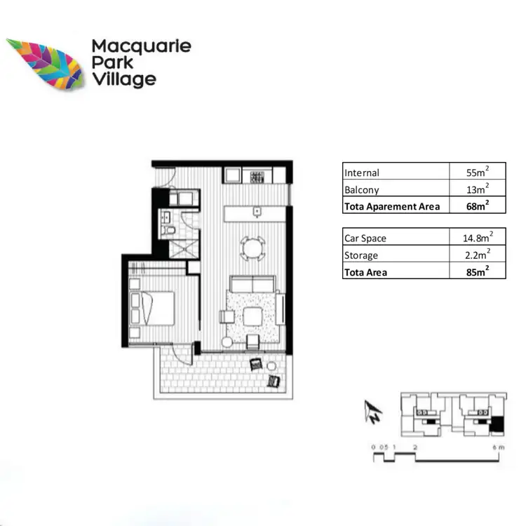 Floorplan of Homely apartment listing, 710/5 Mooltan Avenue, Macquarie Park NSW 2113
