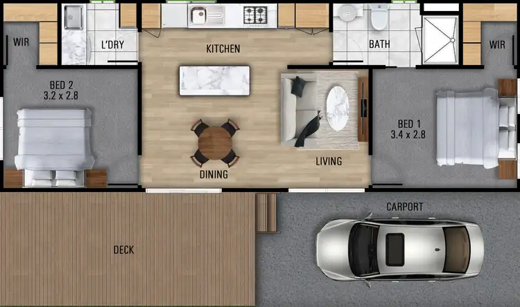 Floorplan of Homely unit listing, Site 1/143 High Street, Nagambie VIC 3608
