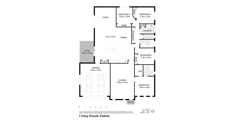 Floorplan of Homely house listing, 1 Ivory Circuit, Casino NSW 2470