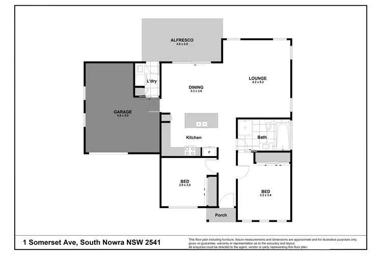 Floorplan of Homely townhouse listing, 72 Somerset Avenue, South Nowra NSW 2541