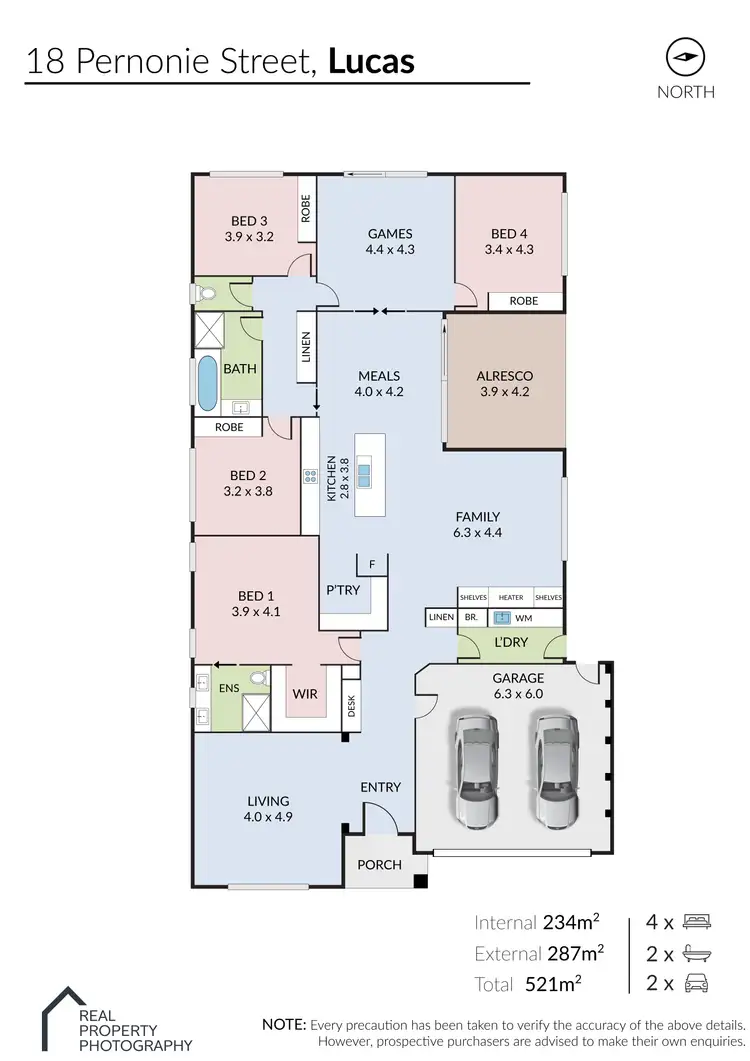 Floorplan of Homely house listing, 18 Pernonie Street, Lucas VIC 3350