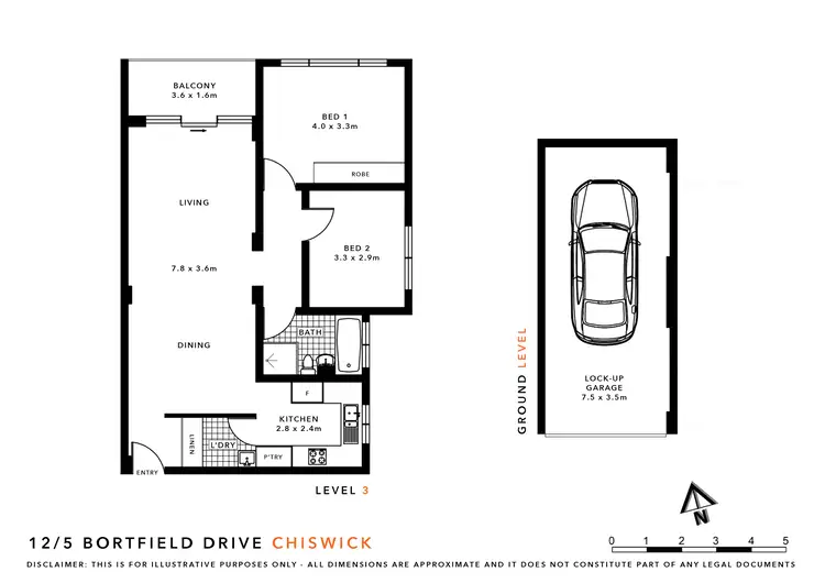 Floorplan of Homely unit listing, 12/5 Bortfield Drive, Chiswick NSW 2046