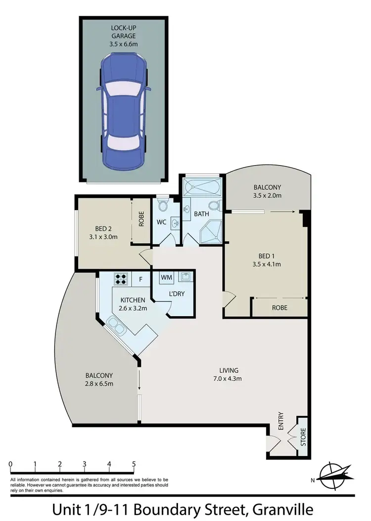 Floorplan of Homely apartment listing, 1/9-11 Boundary Street, Granville NSW 2142