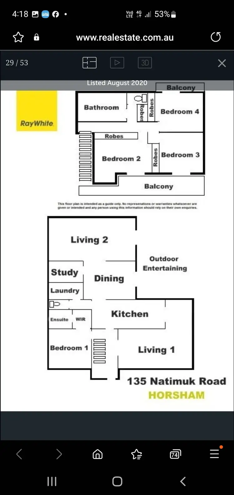 Floorplan of Homely house listing, 135 Natimuk Road, Horsham VIC 3400