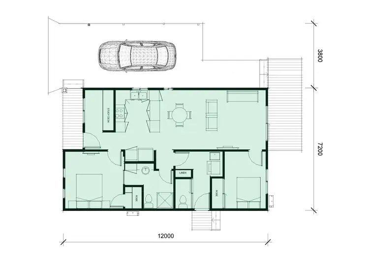 Floorplan of Homely unit listing, 131/761 McIvor Highway, Junortoun VIC 3551