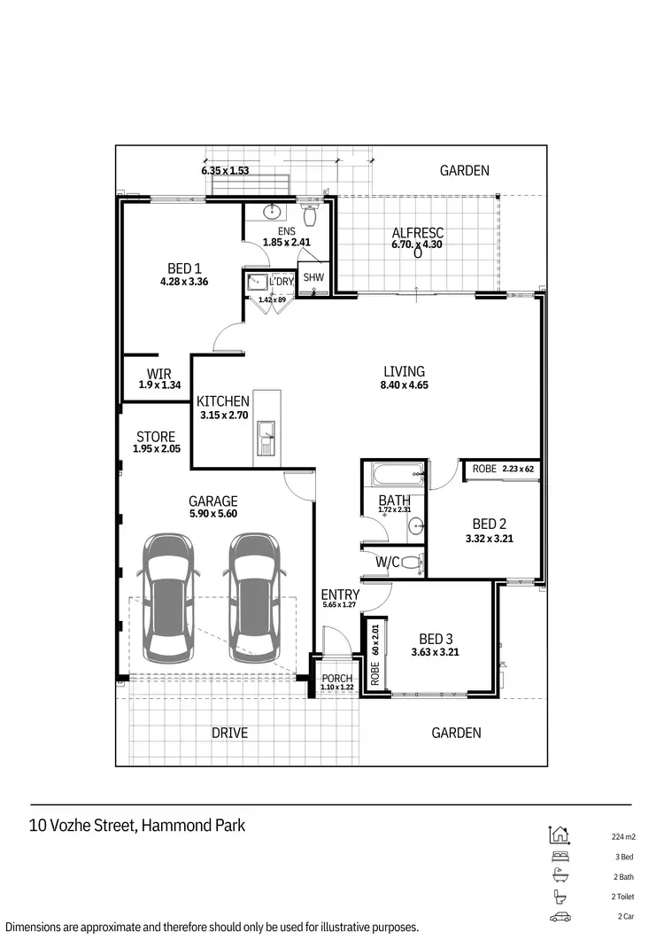 Floorplan of Homely house listing, 10 Vozhe Street, Hammond Park WA 6164