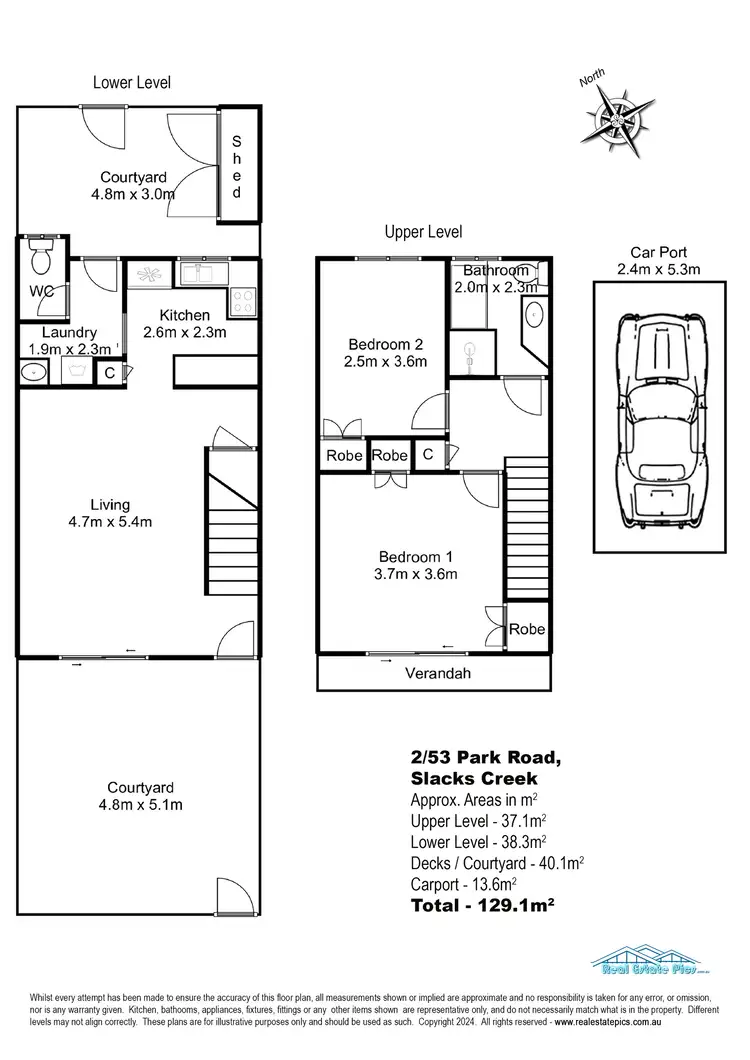 Floorplan of Homely unit listing, 2/53 Park Road, Slacks Creek QLD 4127