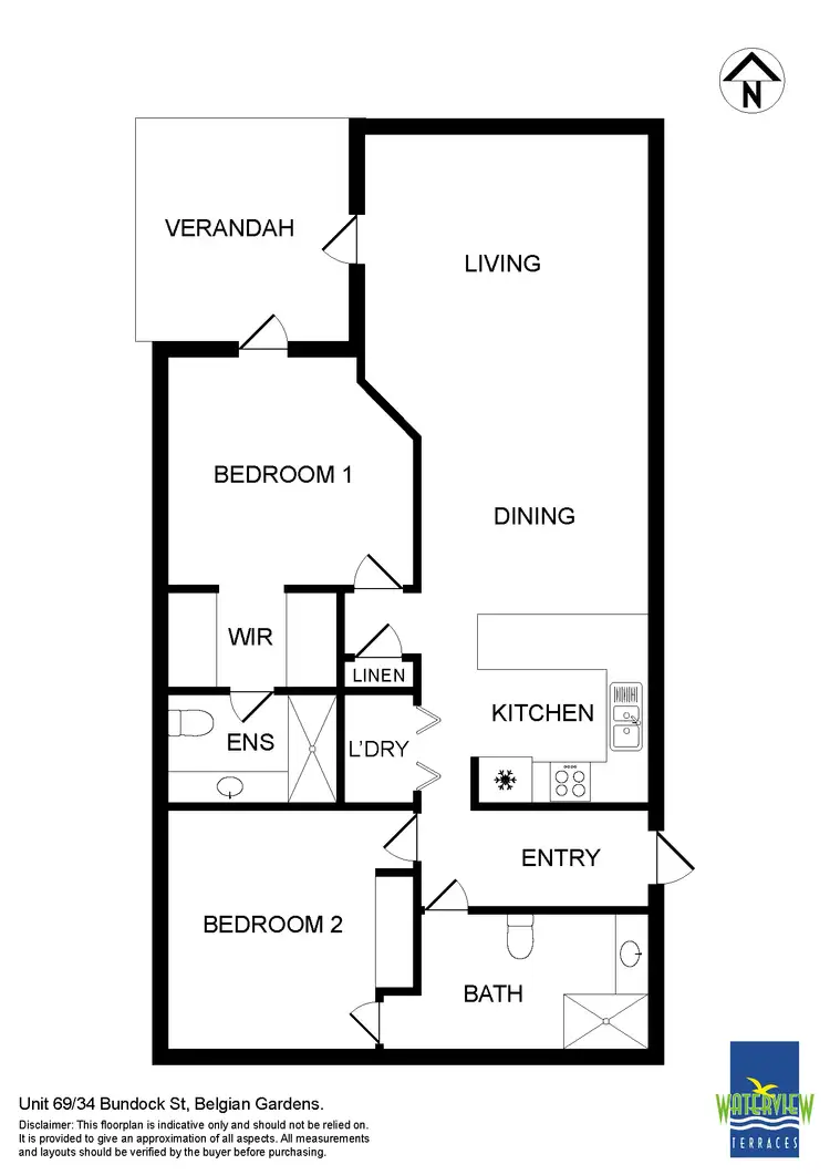 Floorplan of Homely apartment listing, 69/34 Bundock Street, Belgian Gardens QLD 4810