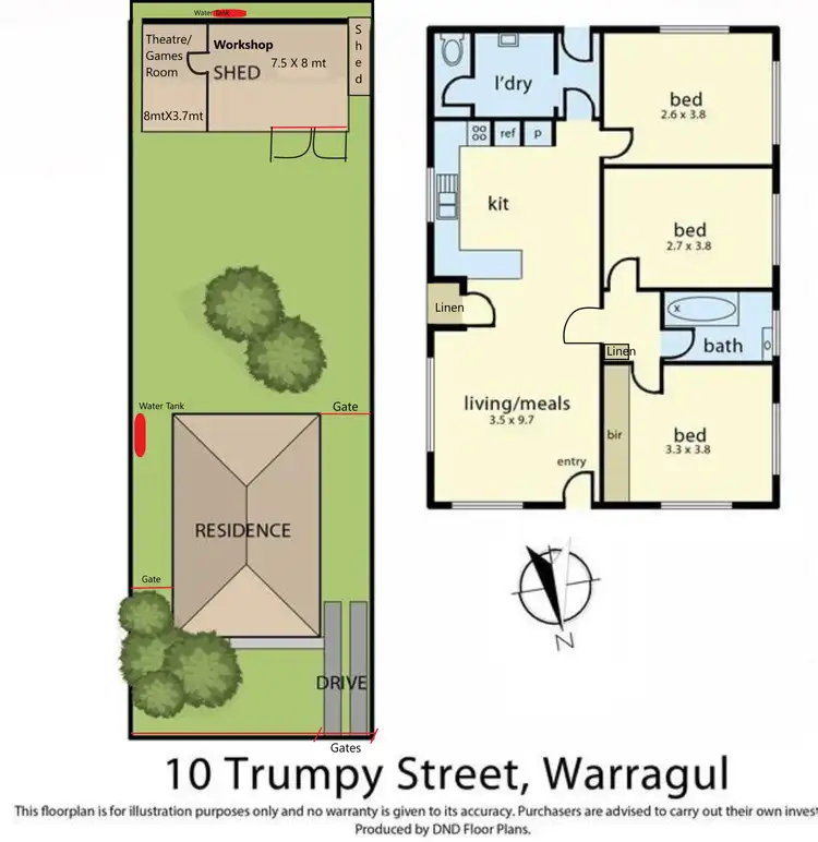 Floorplan of Homely house listing, 10 Trumpy Street, Warragul VIC 3820