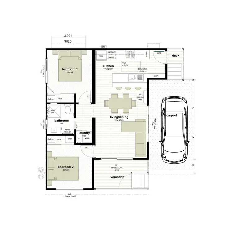 Floorplan of Homely retirement listing, 43h/716 Harrington Road, Harrington NSW 2427