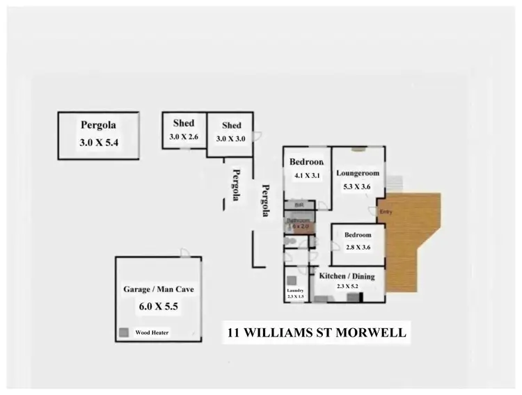 Floorplan of Homely house listing, 11 Williams Street, Morwell VIC 3840