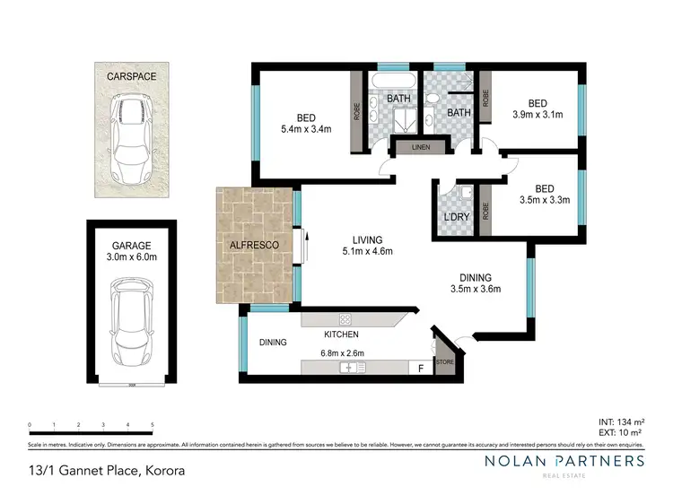 Floorplan of Homely apartment listing, 13/1 Gannet Place, Korora NSW 2450