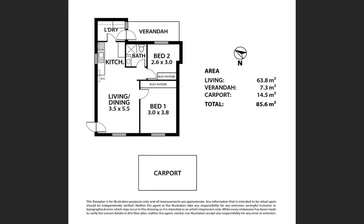 Floorplan of Homely unit listing, 3/3 Chapman Crescent, Mount Barker SA 5251