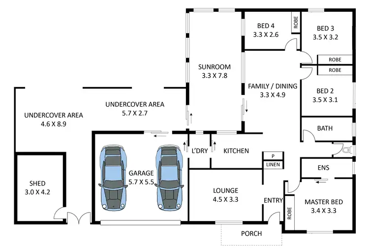 Floorplan of Homely house listing, 2 Bennetts Lane, Manilla NSW 2346