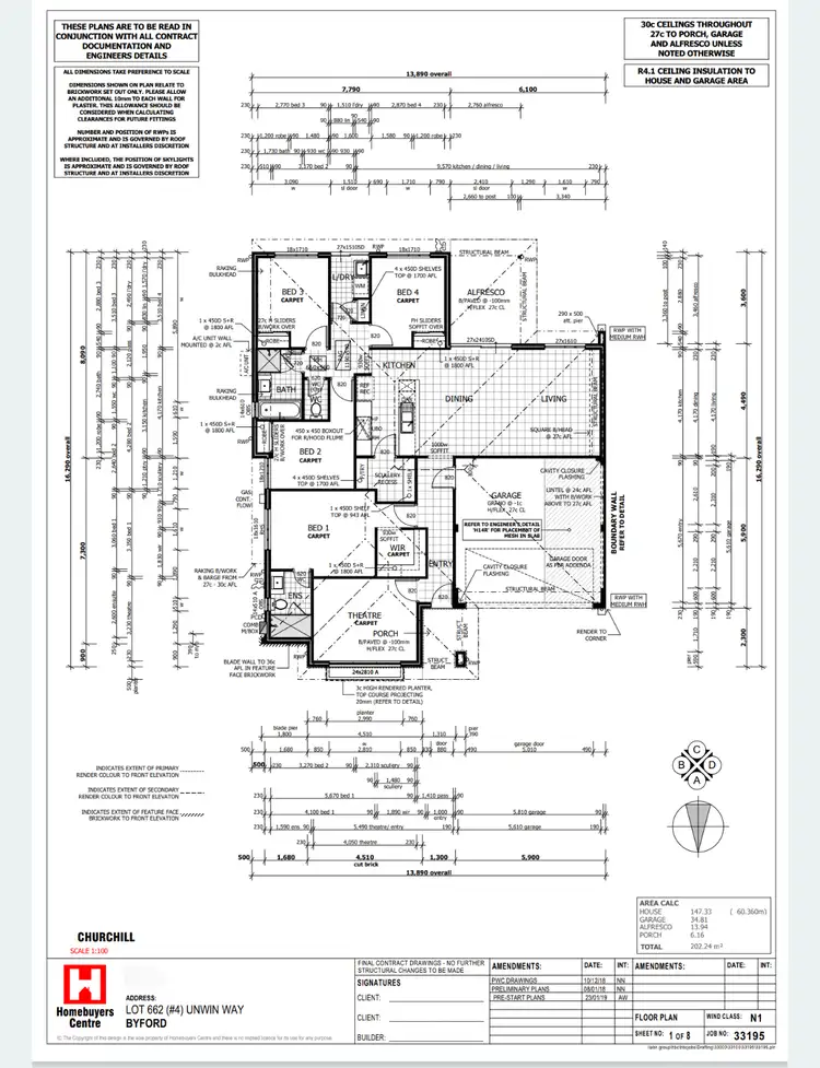 Floorplan of Homely house listing, 4 Unwin Way, Byford WA 6122