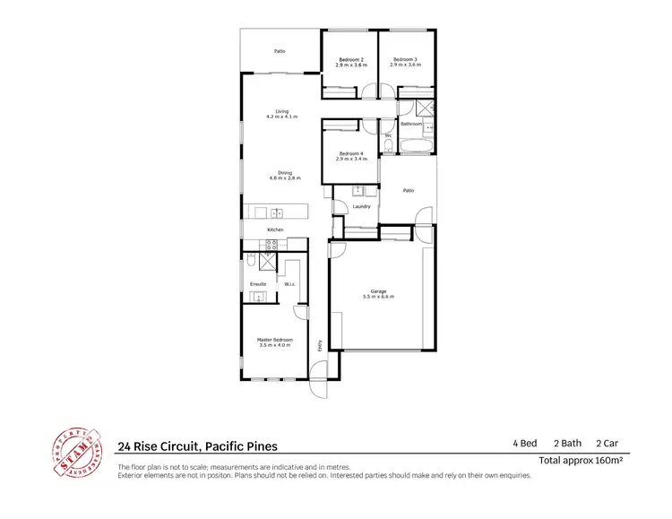 Floorplan of Homely house listing, 24 Rise Circuit, Pacific Pines QLD 4211