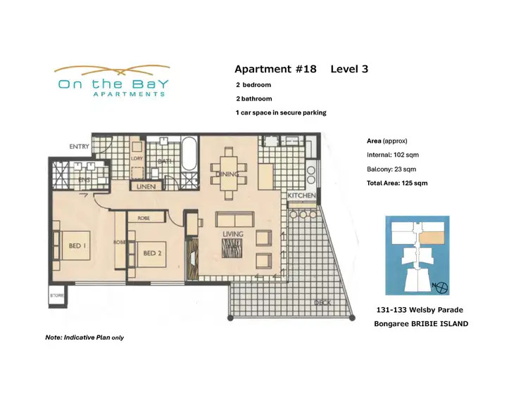 Floorplan of Homely unit listing, 18/131-133 Welsby Parade, Bongaree QLD 4507