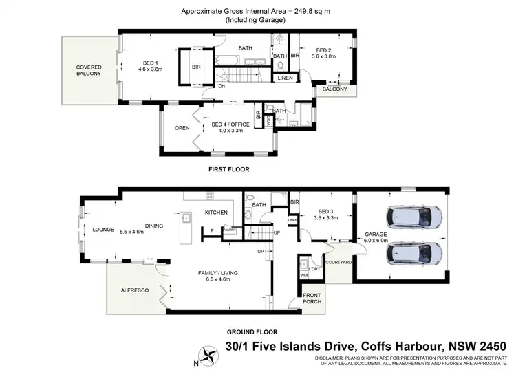 Floorplan of Homely townhouse listing, 30/1 Five Islands Drive, Coffs Harbour NSW 2450