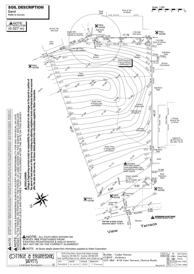 Floorplan of Homely land listing, 18 View Terrace, Quinns Rocks WA 6030