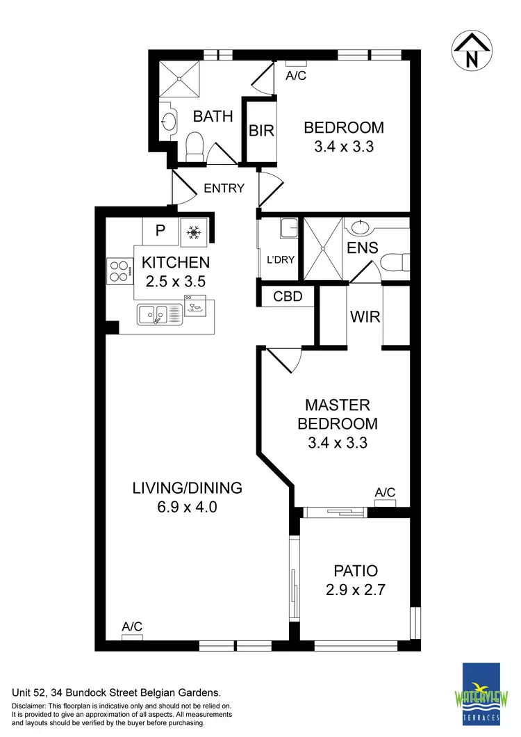 Floorplan of Homely apartment listing, 52/34 Bundock Street, Belgian Gardens QLD 4810