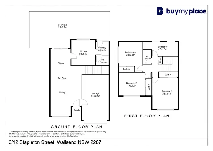 Floorplan of Homely townhouse listing, Address available on request