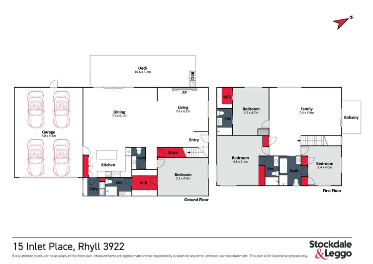 Floorplan of Homely house listing, 15 Inlet Place, Rhyll VIC 3923