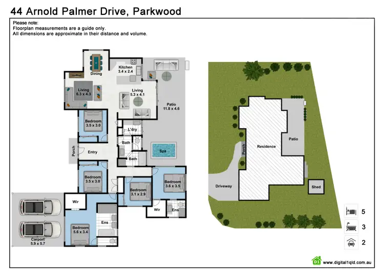 Floorplan of Homely house listing, 44 Arnold Palmer Drive, Parkwood QLD 4214