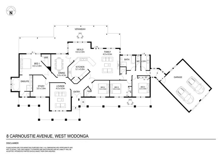 Floorplan of Homely house listing, 8 Carnoustie Avenue, West Wodonga VIC 3690